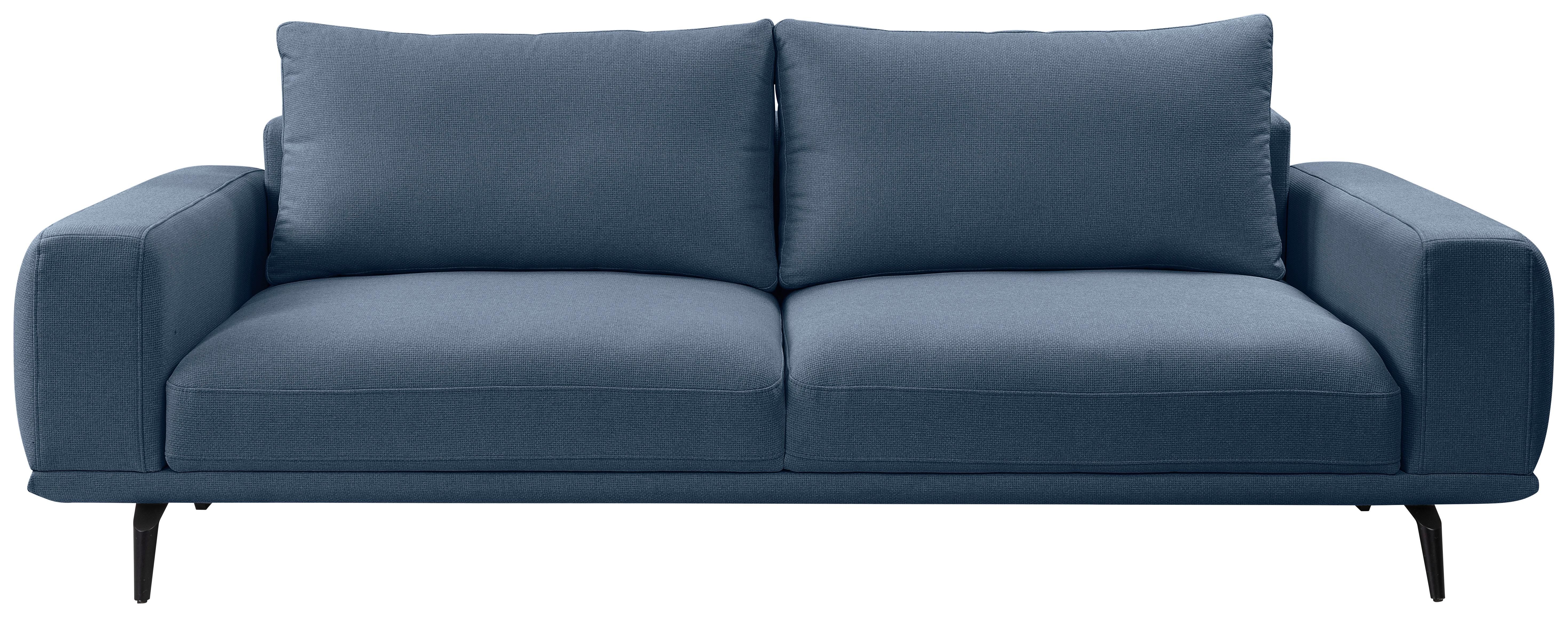 Canapea cu 3 locuri SELENE - albastru închis, Modern, textil (242/89/115cm) - MID.YOU