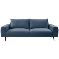 Canapea cu 3 locuri SELENE - albastru închis, Modern, textil (242/89/115cm) - MID.YOU