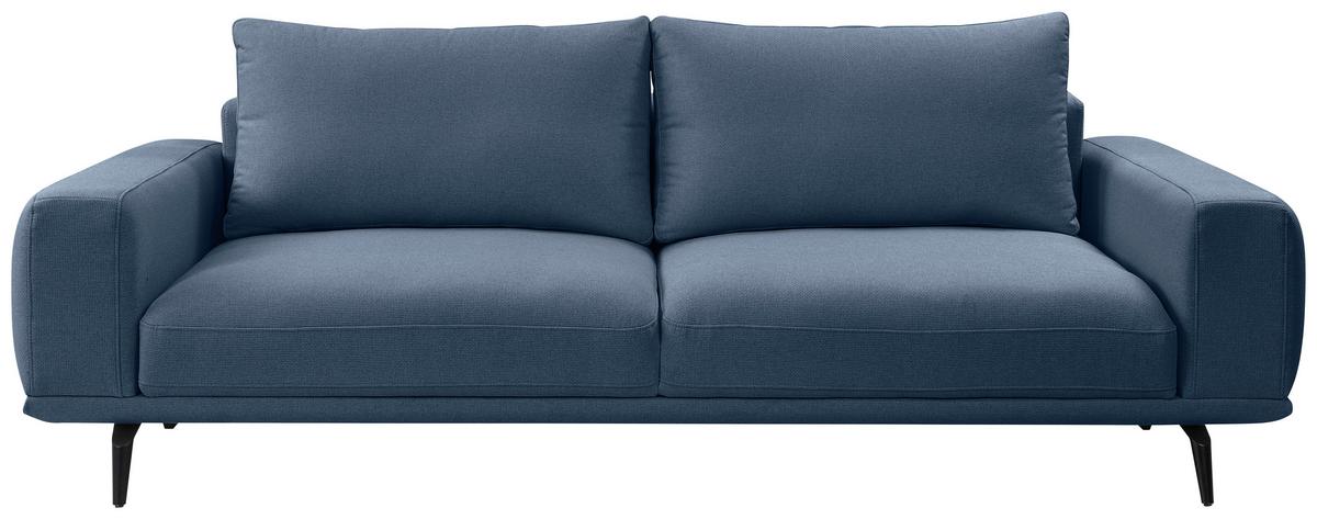 Canapea cu 3 locuri SELENE - albastru închis, Modern, textil (242/89/115cm) - MID.YOU