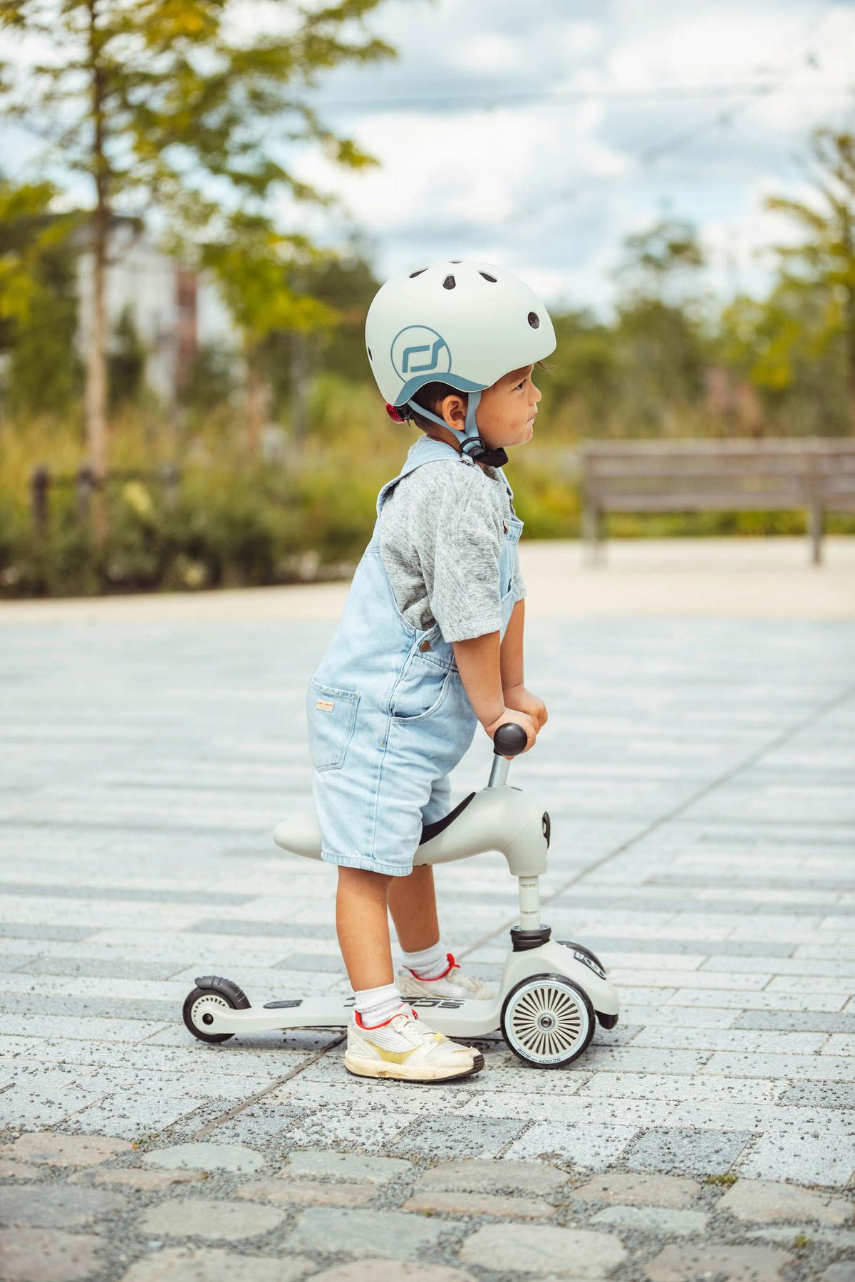 HULAJNOGA DLA DZIECI HIGHWAYKICK 1 - jasnoszary, Trend, tworzywo sztuczne/metal (24/37/55cm) - Scoot and Ride