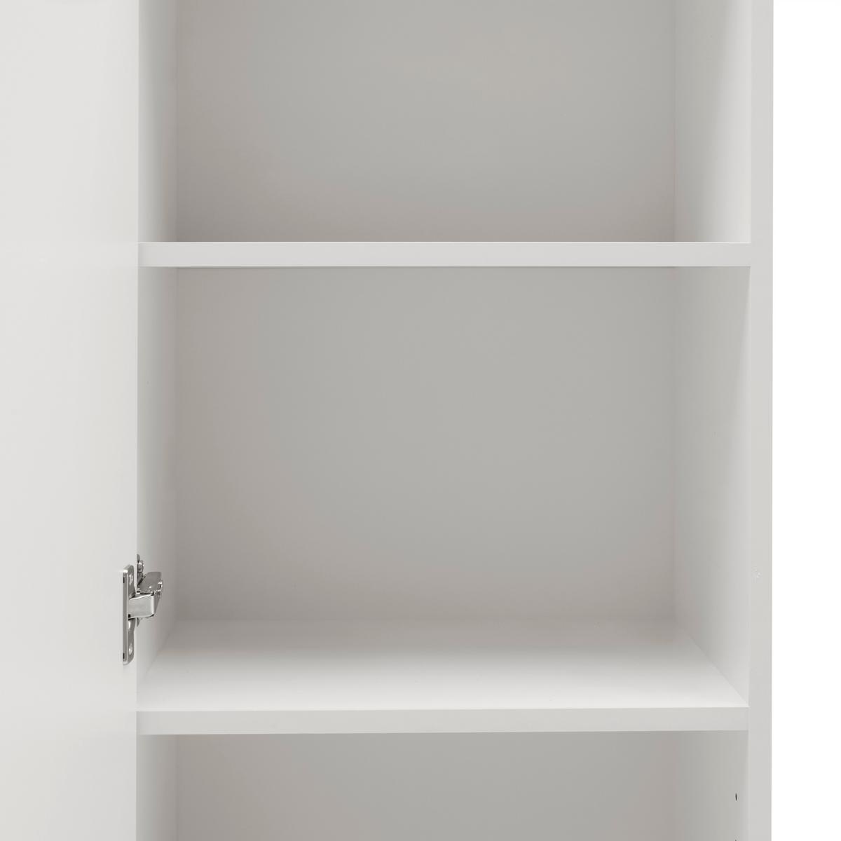 Hängeelement Siena Weiß - Chromfarben/Schwarz, MODERN, Glas/Holzwerkstoff (45/125/32cm) - Premium Living