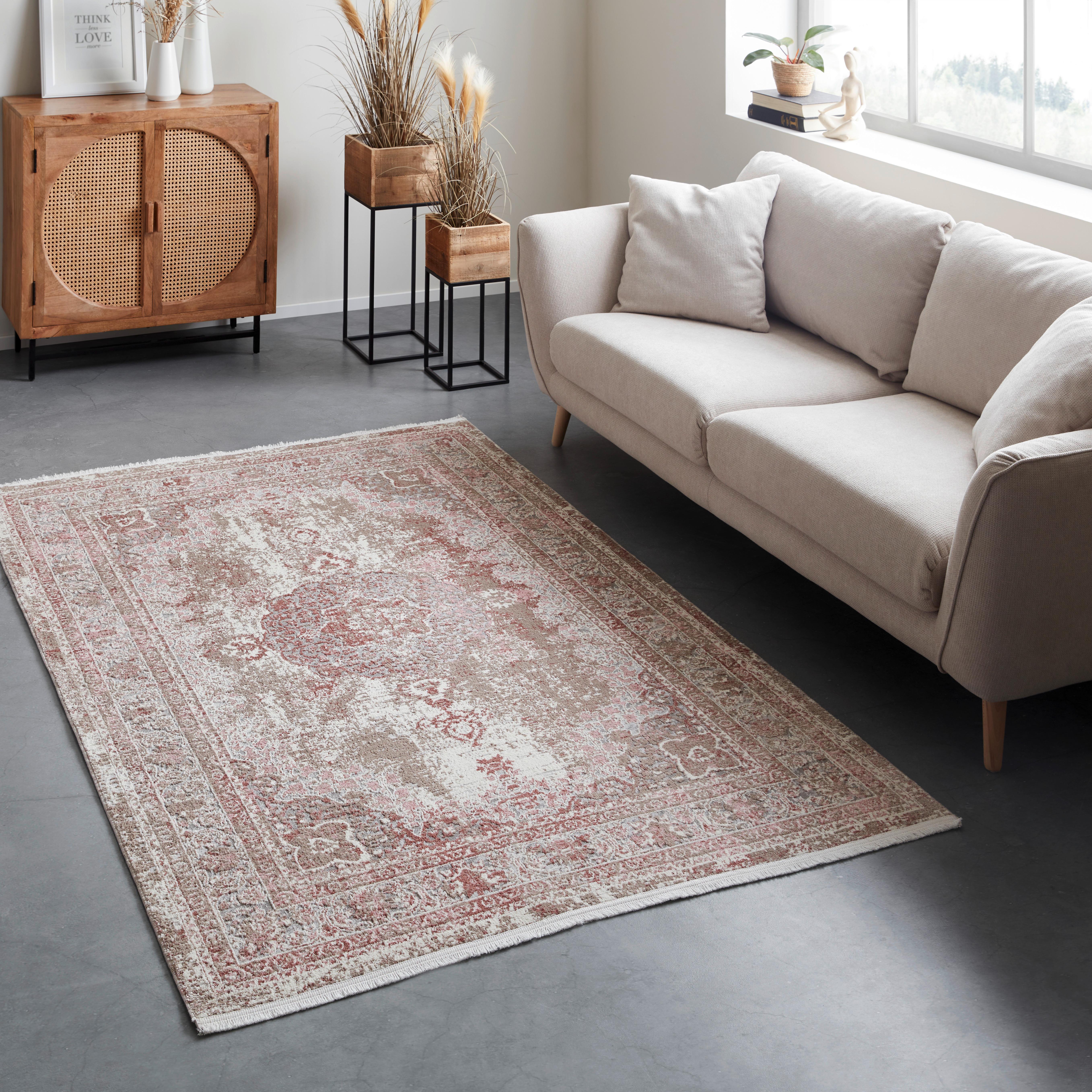 VÄVD MATTA MARCUS 2 - rosa, textil (120/170cm) - Mömax