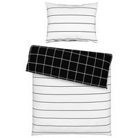 Ágyneműhuzat-garnitúra Kira - fekete/fehér, Modern, textil (140/200cm) - Modern Living