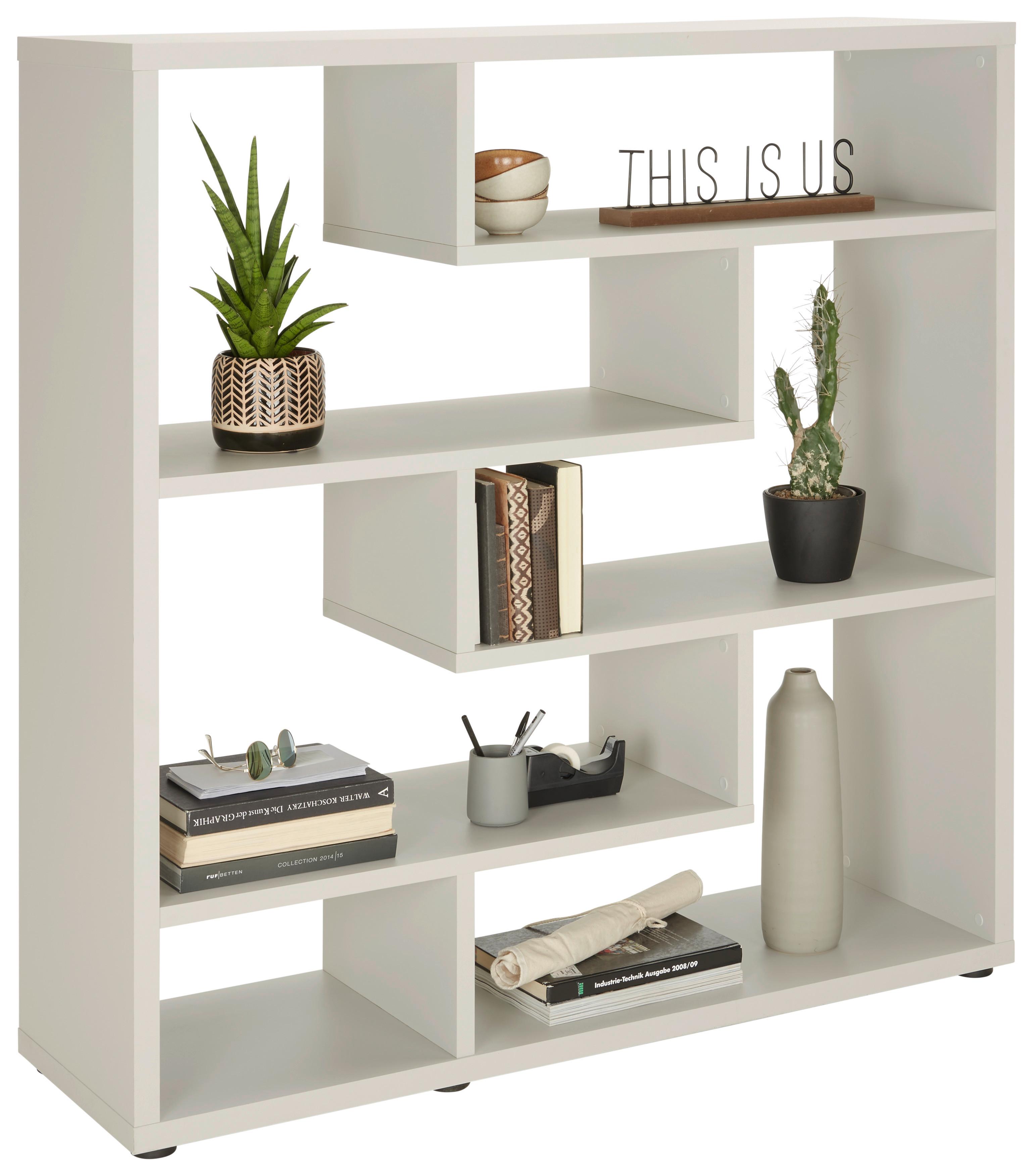 Raumteiler in Grau - Schwarz/Grau, MODERN, Holzwerkstoff/Kunststoff (130/134/40cm) - Premium Living