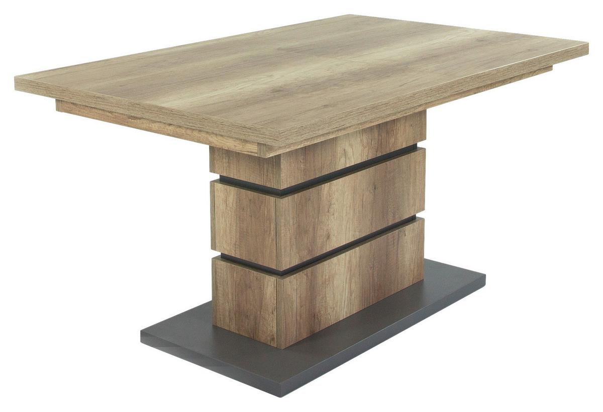 ESSTISCH BEA - Anthrazit/Braun, MODERN, Holzwerkstoff (140/86/75cm) - MID.YOU