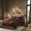 CANVASTAVLA SILVER - guldfärgad, trämaterial/textil (120/80cm) - Mömax