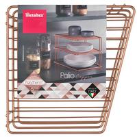 Konyhai Sarokpolc Palio Copper - rézszínű, fém (25/25/19,6cm) - Metaltex