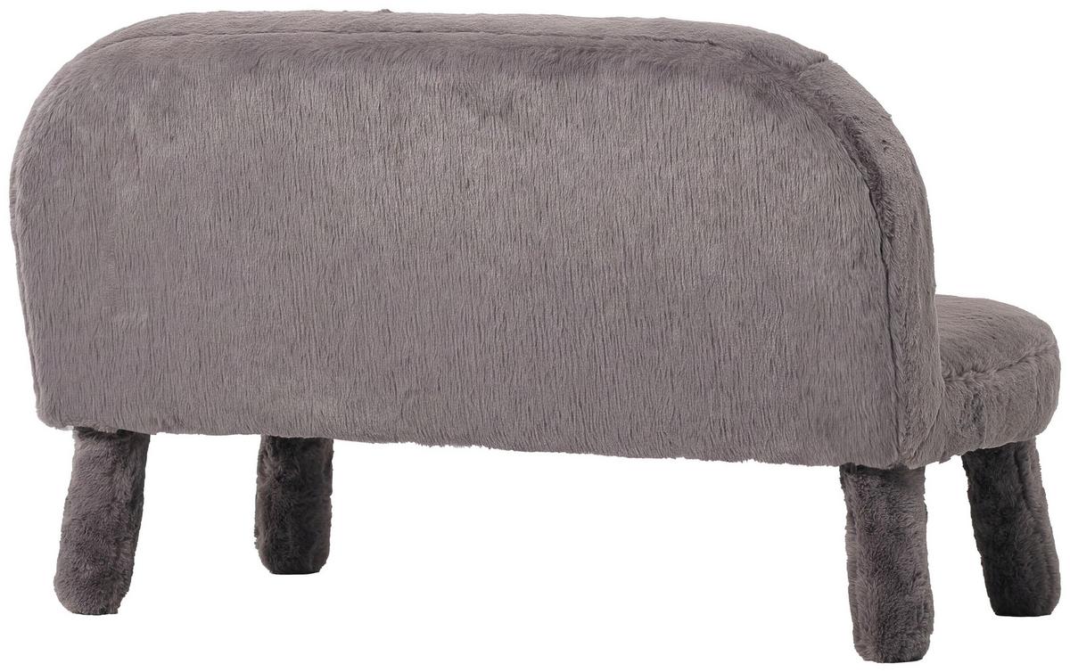 Kindersitzbank Corto Grau - Grau, MODERN, Holz/Textil (84/48/45cm) - Mömax