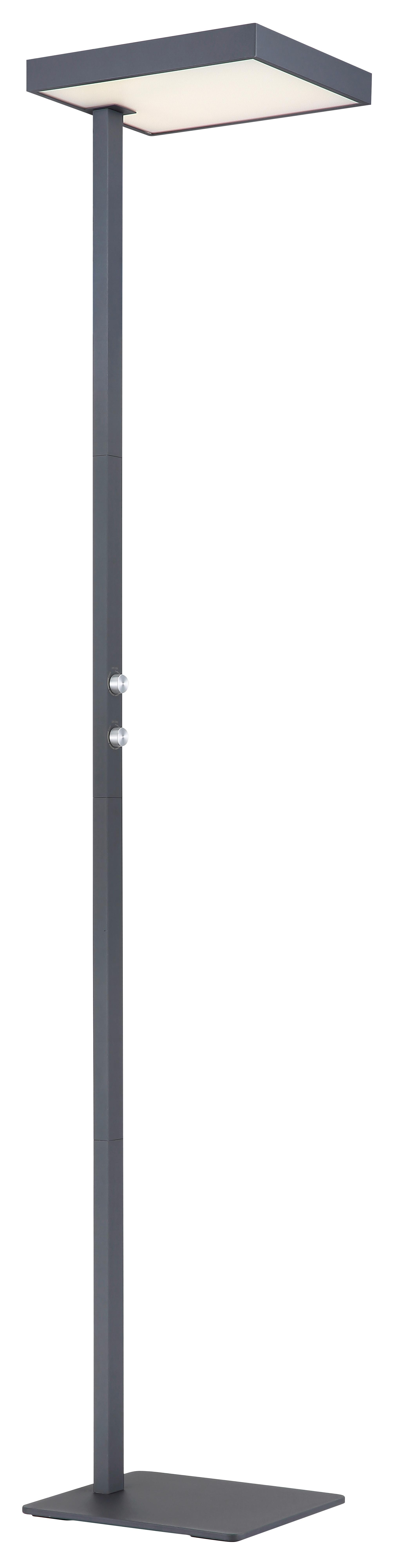 Led Podna Svjetiljka Barker - srebrne boje/prozirno, Design, metal/plastika (40/28/184,8cm) - Globo
