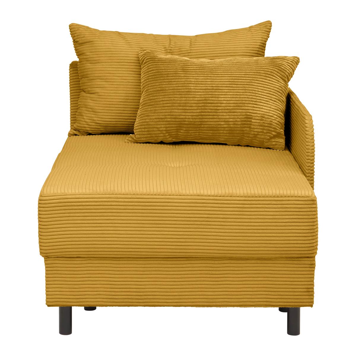 Liege Nova Senfgelb - Senfgelb/Schwarz, MODERN, Holz/Textil (85/62/145cm) - Based