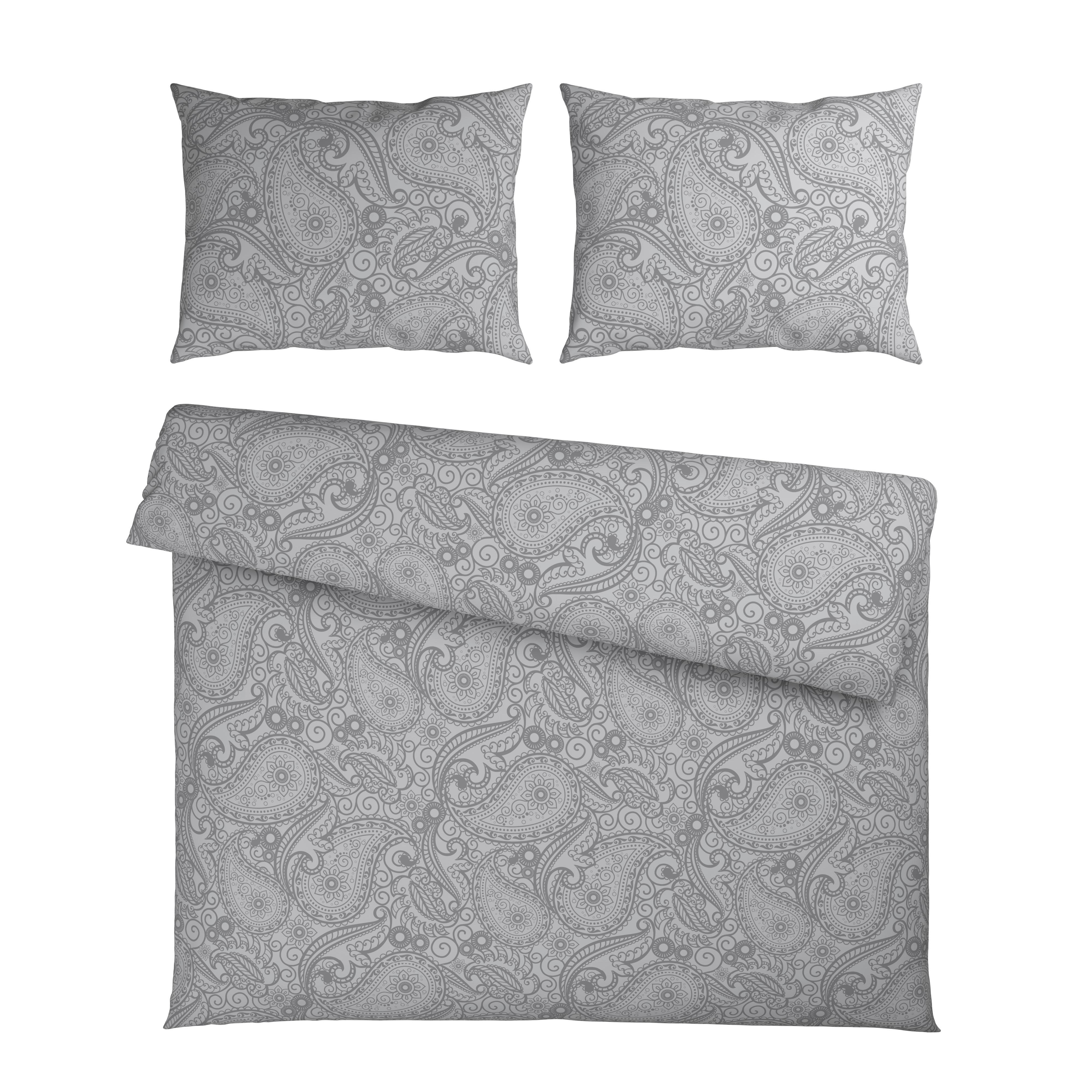 Posteljina Paisley Xxl 200x200/2x60x80cm - siva, tekstil (200/200cm) - Mömax