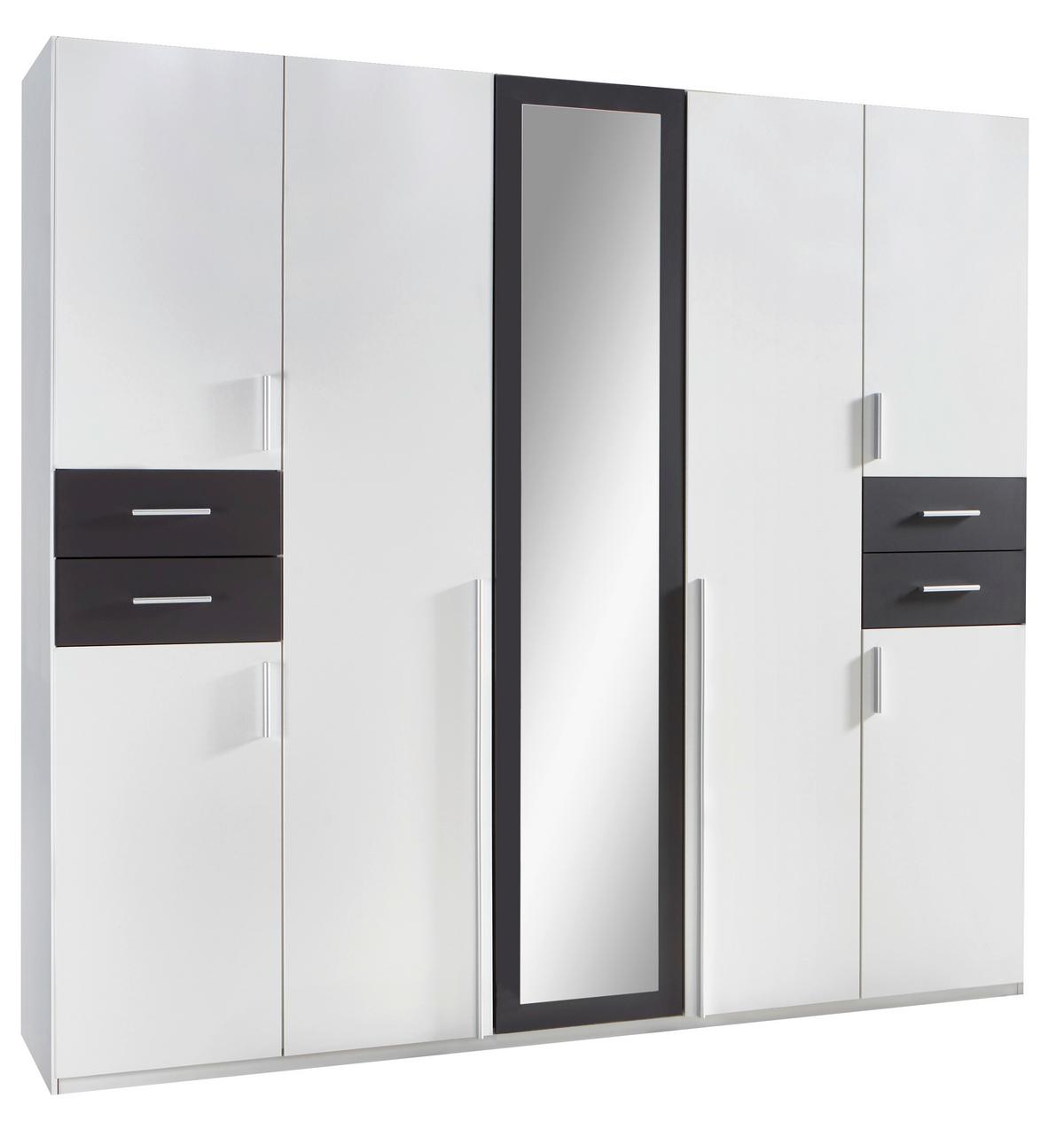 Ormar S Klasičnim Vratima Vegas - bijela/boje grafita, Basics, drvni materijal (225/208/58cm) - Modern Living