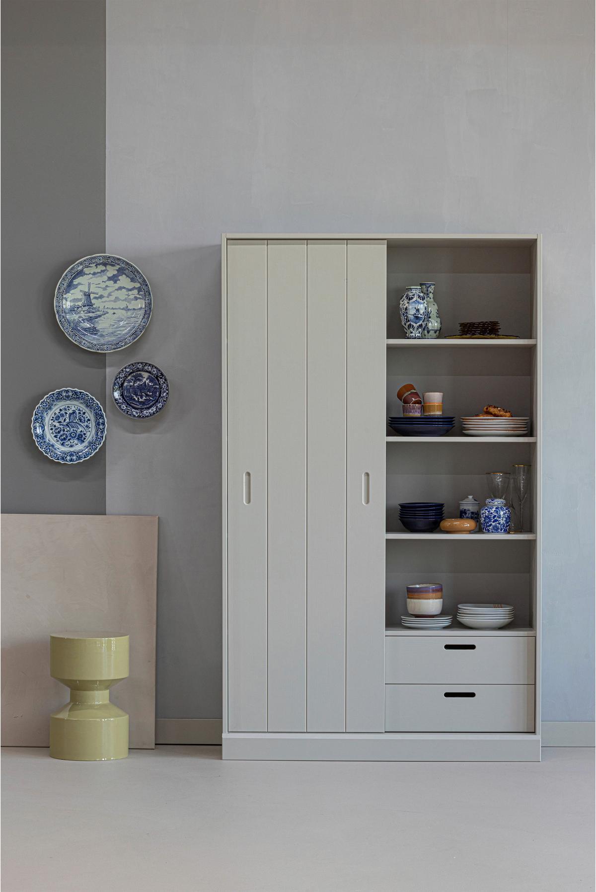 Schiebetürenschrank Mila Grau - Grau, Design, Holz (120/200/42cm) - Livetastic