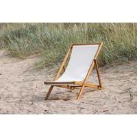 STRANDSTUHL PEACHY - Beige/Naturfarben, KONVENTIONELL, Holz/Textil (57/80/105cm) - Gardenson