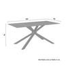 MATBORD LIVAN - mörkgrå/svart, Modern, metall/sten (180/90/76cm) - Bessagi Home