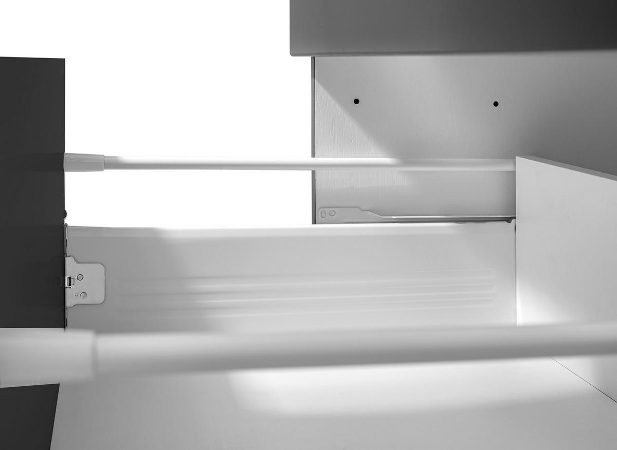 Küchenleerblock Liverpool Graphitfarben/Eichefarben - Schieferfarben/Eiche Wotan, Basics, Holzwerkstoff/Metall (240cm) - Held