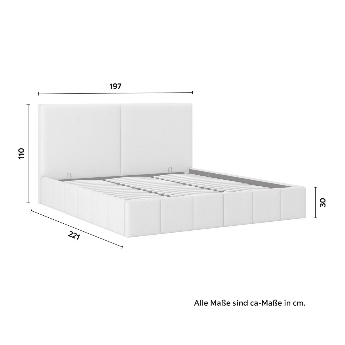 Tapecirani Krevet Mila - Elfenbein/crna, Moderno, drvni materijal/metal (180/200cm) - Bessagi Home