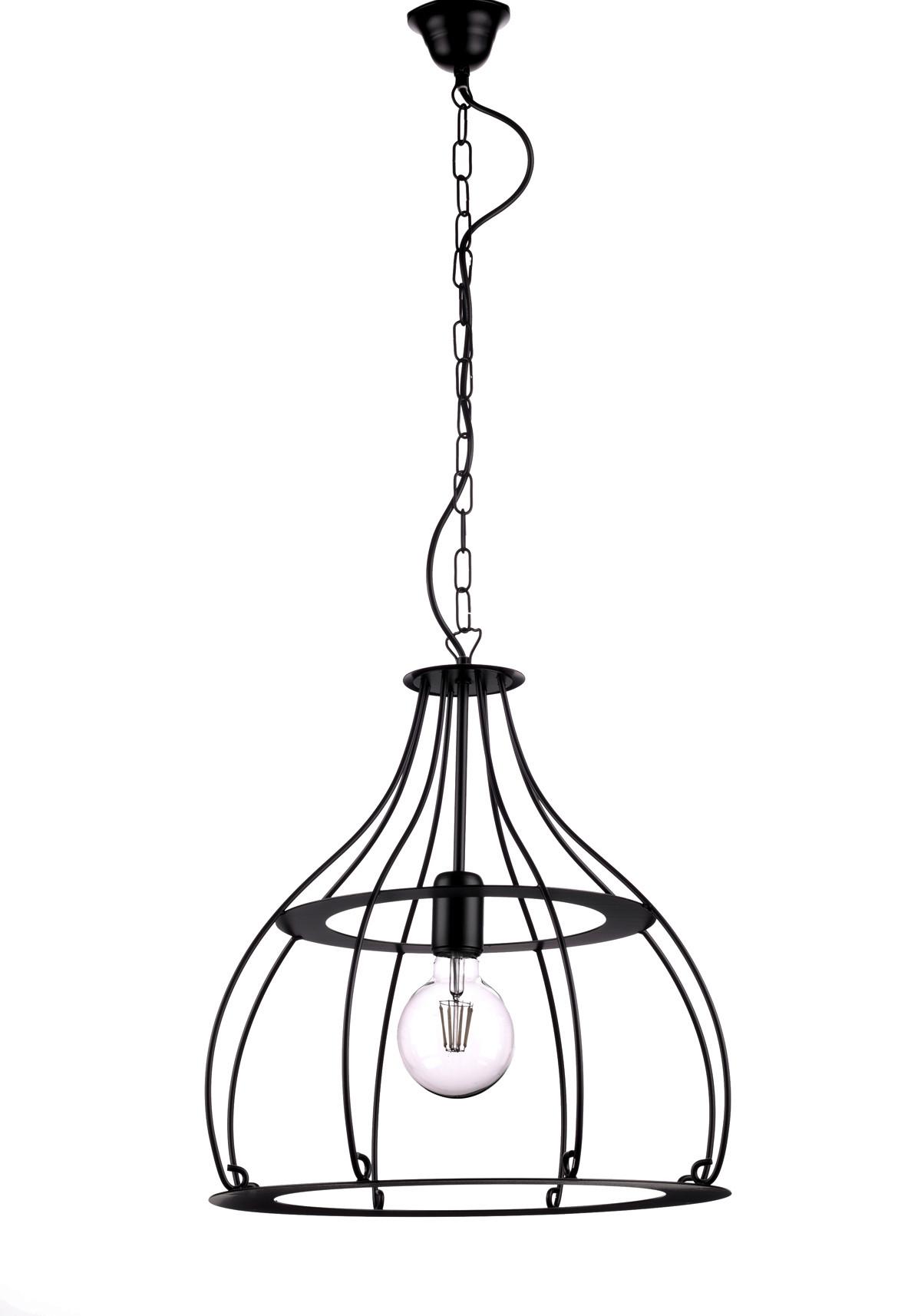 Hängeleuchte Titti Schwarz max. 22 Watt - Schwarz, KONVENTIONELL, Metall (40/90cm)