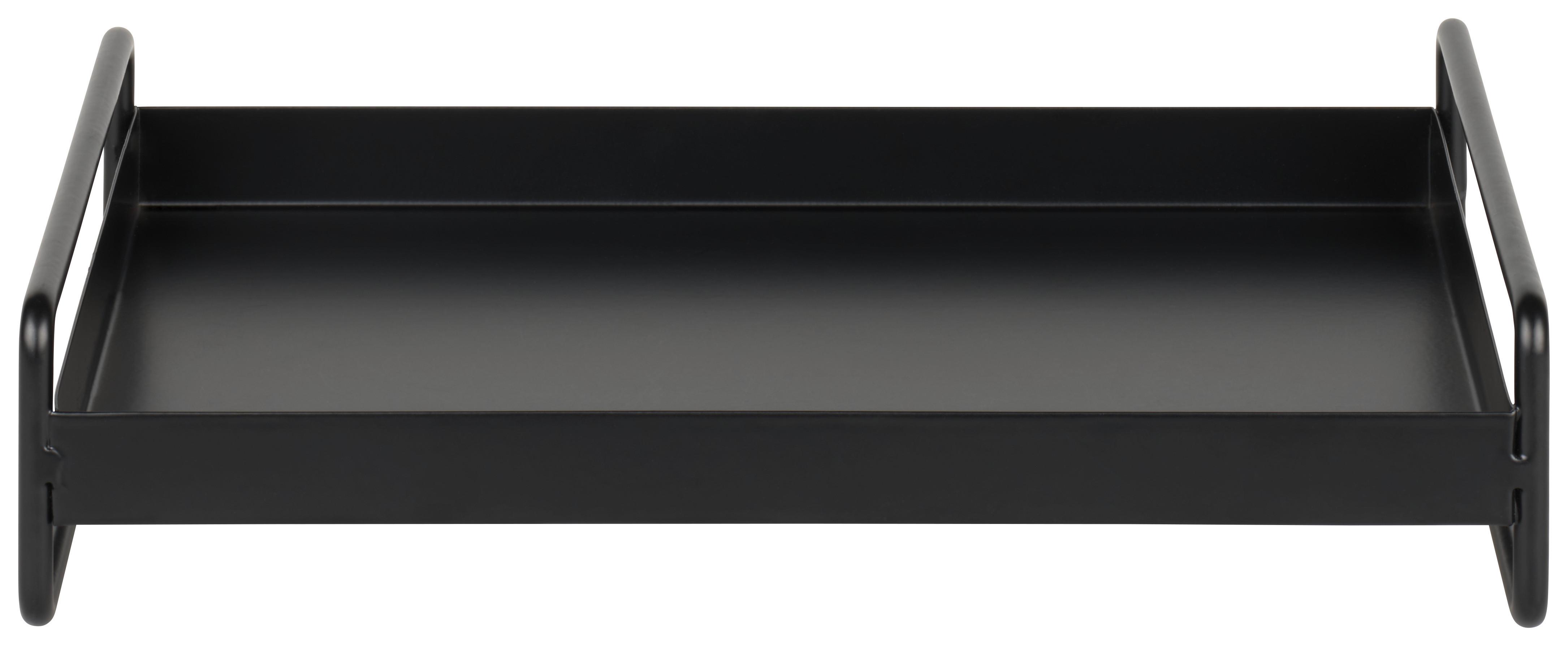Dekotablett Leona in Schwarz - Schwarz, Metall (26/18/6cm) - Mömax