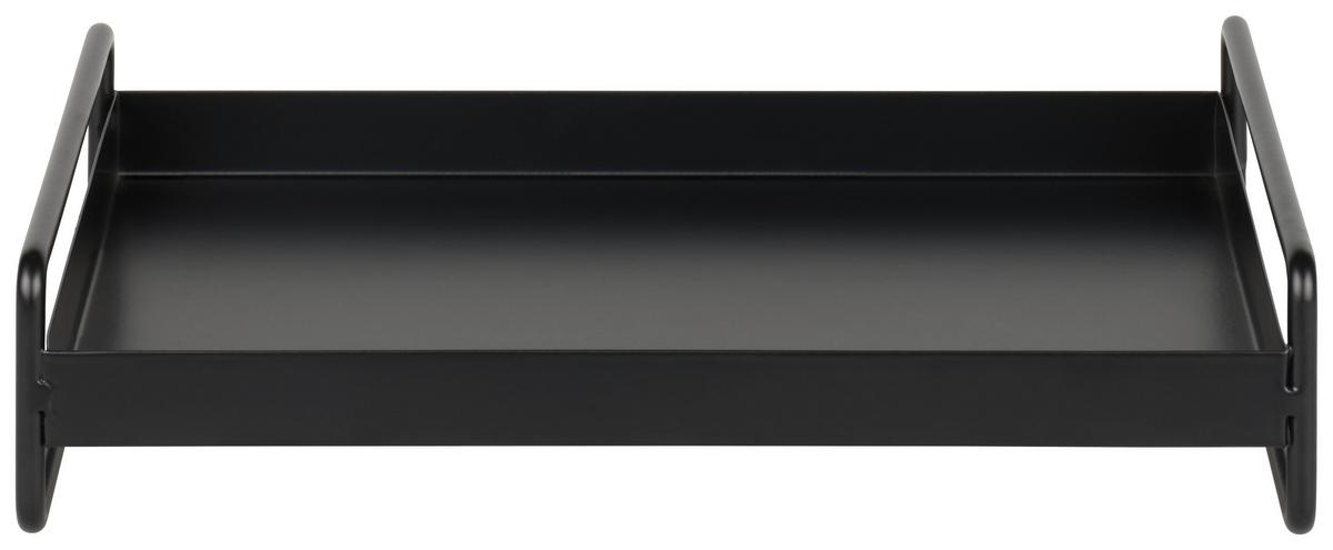 Dekor Tálca Leona-S - fekete, fém (26/18/6cm) - Mömax
