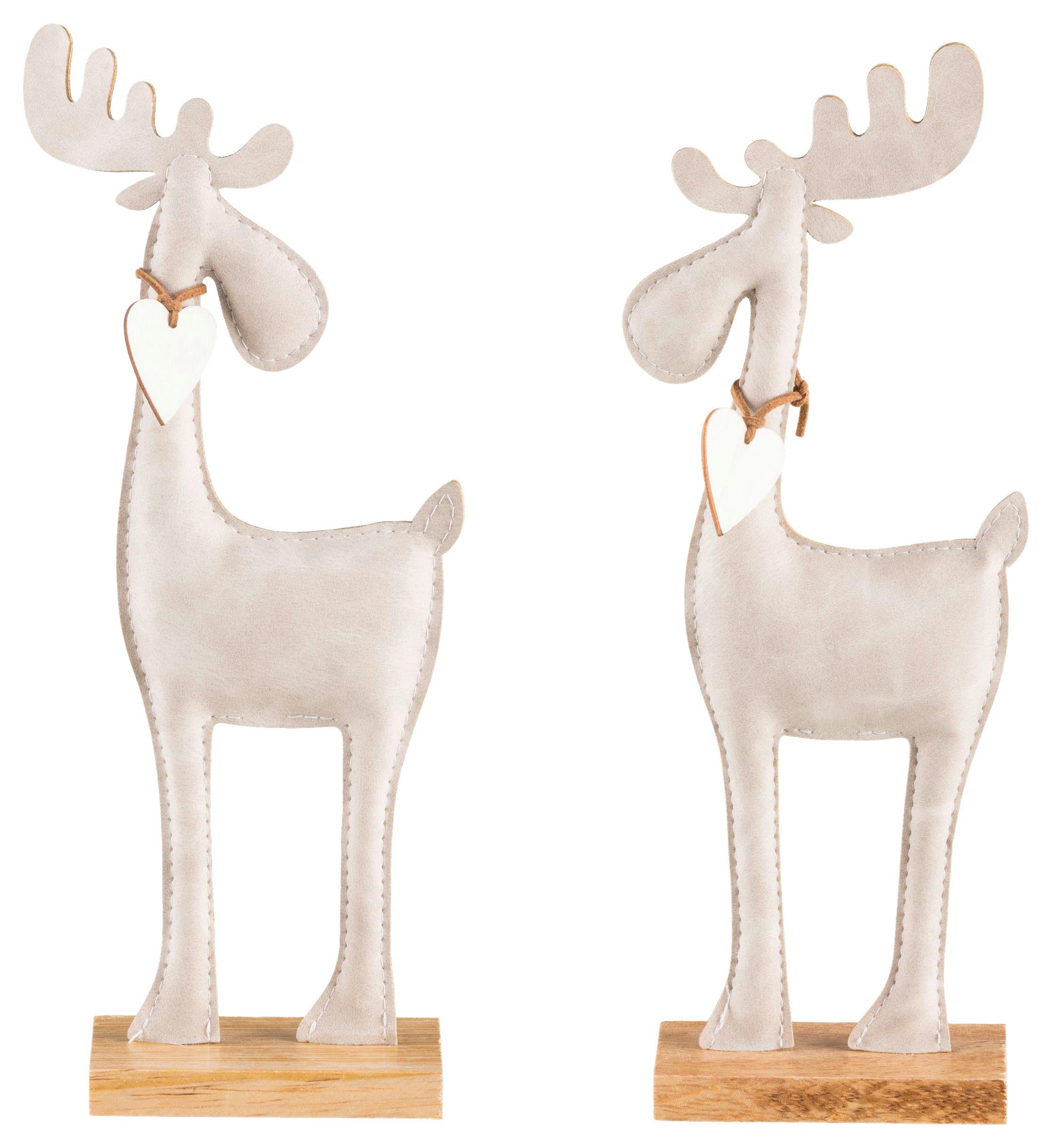 Dekor Szarvas Joshy - bézs, Konventionell, textil/fa (11/28/5cm) - Modern Living