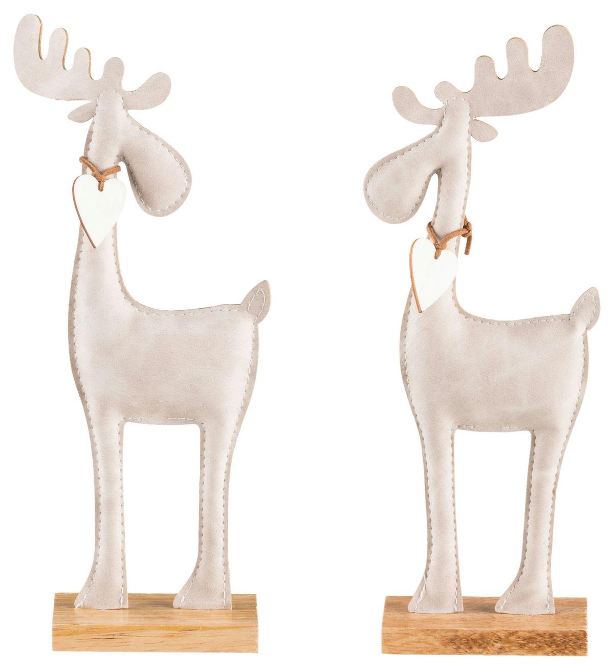 Dekor Szarvas Joshy - bézs, Konventionell, textil/fa (11/28/5cm) - Modern Living