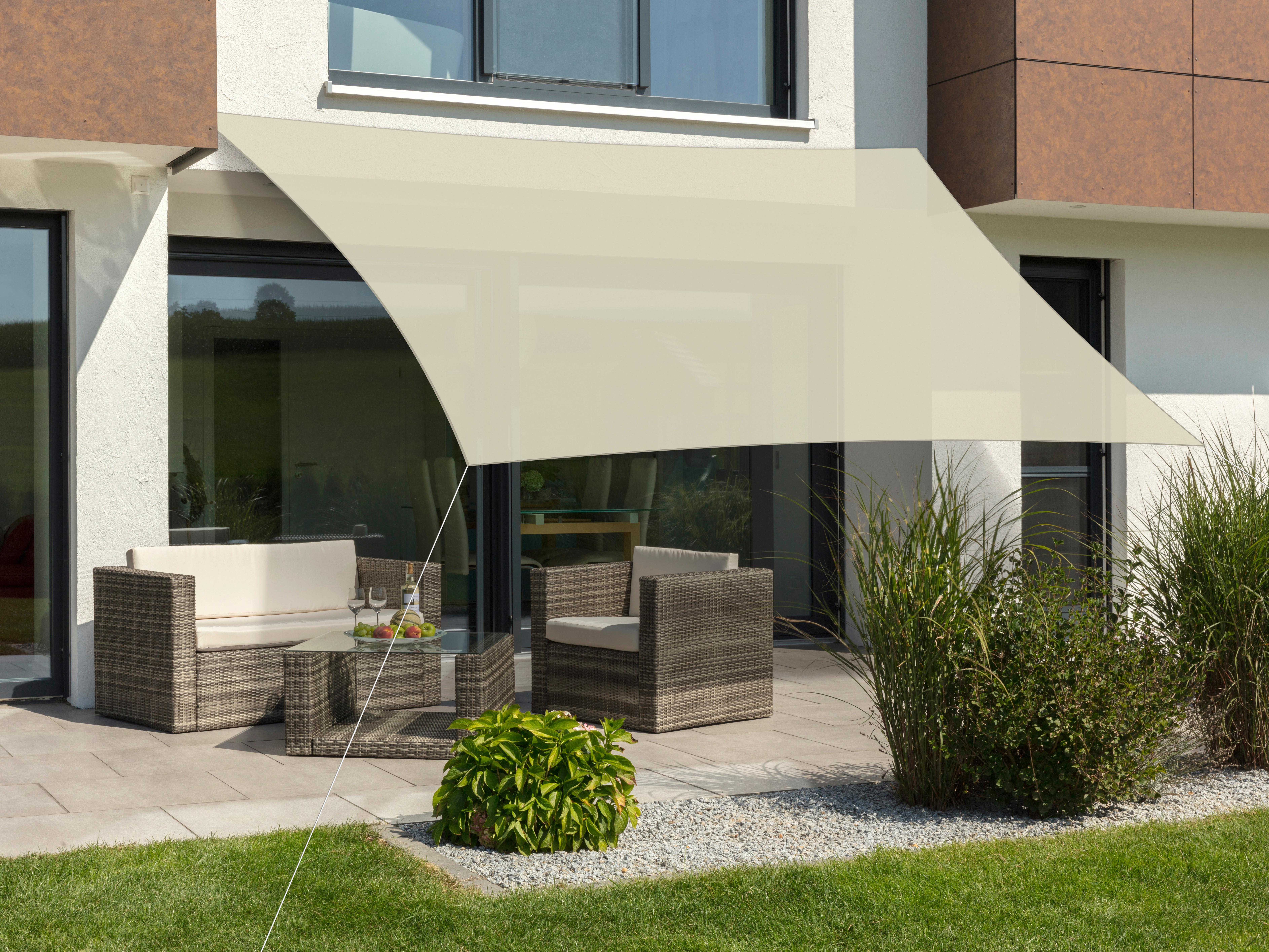 Sonnensegel Teneriffa Rechteck ca.360x0,5x500cm Naturfarben - Naturfarben, Basics, Textil (360/0,5/500cm) - Schneider