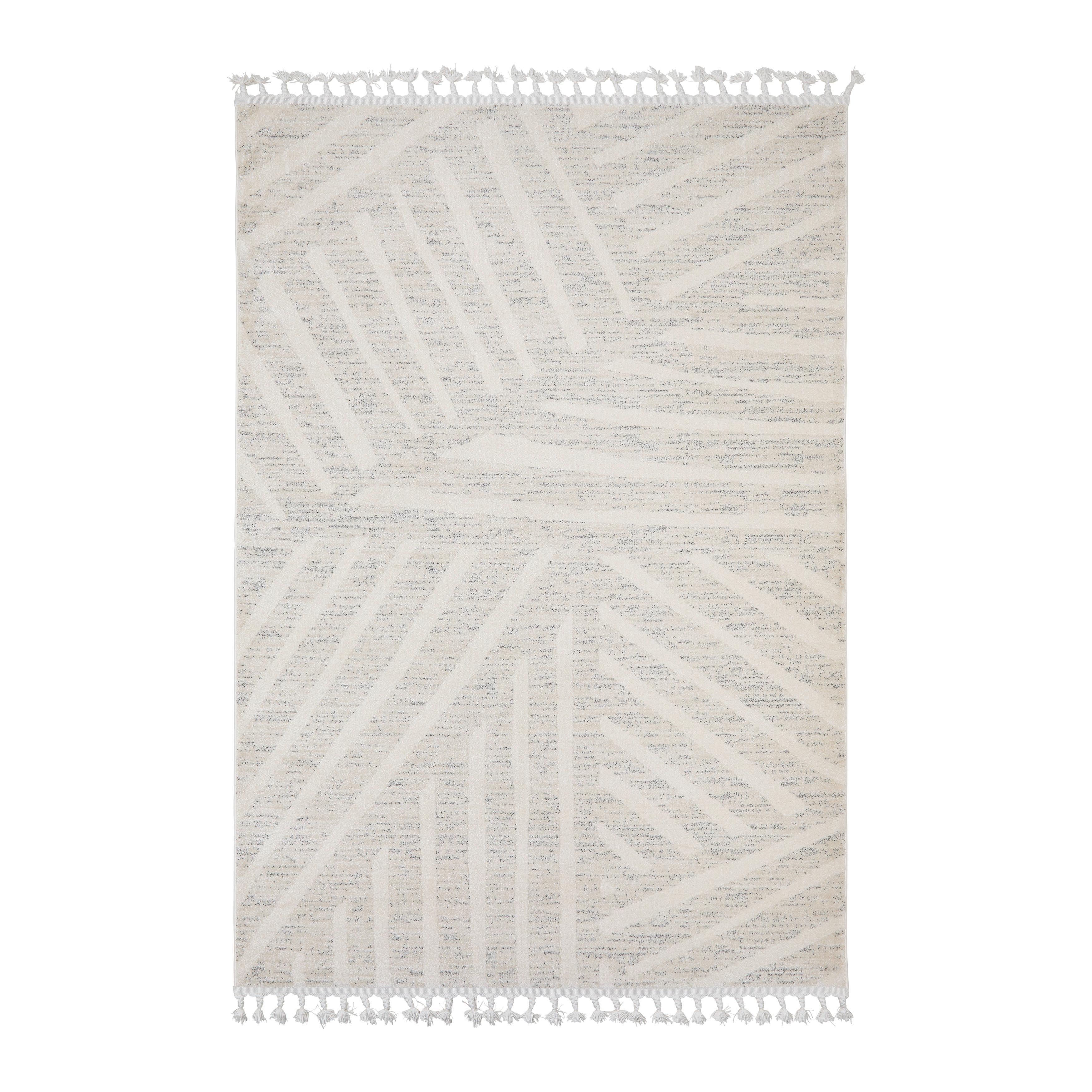 Webteppich Naturfarben Ca. 160x230cm - Perlmutt/Alabasterfarben, Modern, Textil (160/230cm) - Mömax