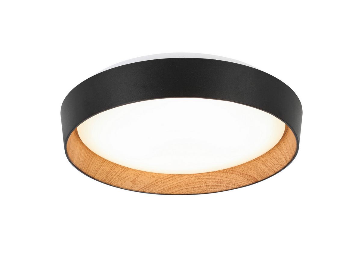 Plafonieră cu LED Lia - alb, Konventionell, plastic/lemn (39/7cm) - Mömax