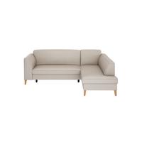 Sarokkanapé Ágyfunkcióval Avola - tölgyfa színű/szürke, Konventionell, bőr/faalapú anyag (245/87/173cm)