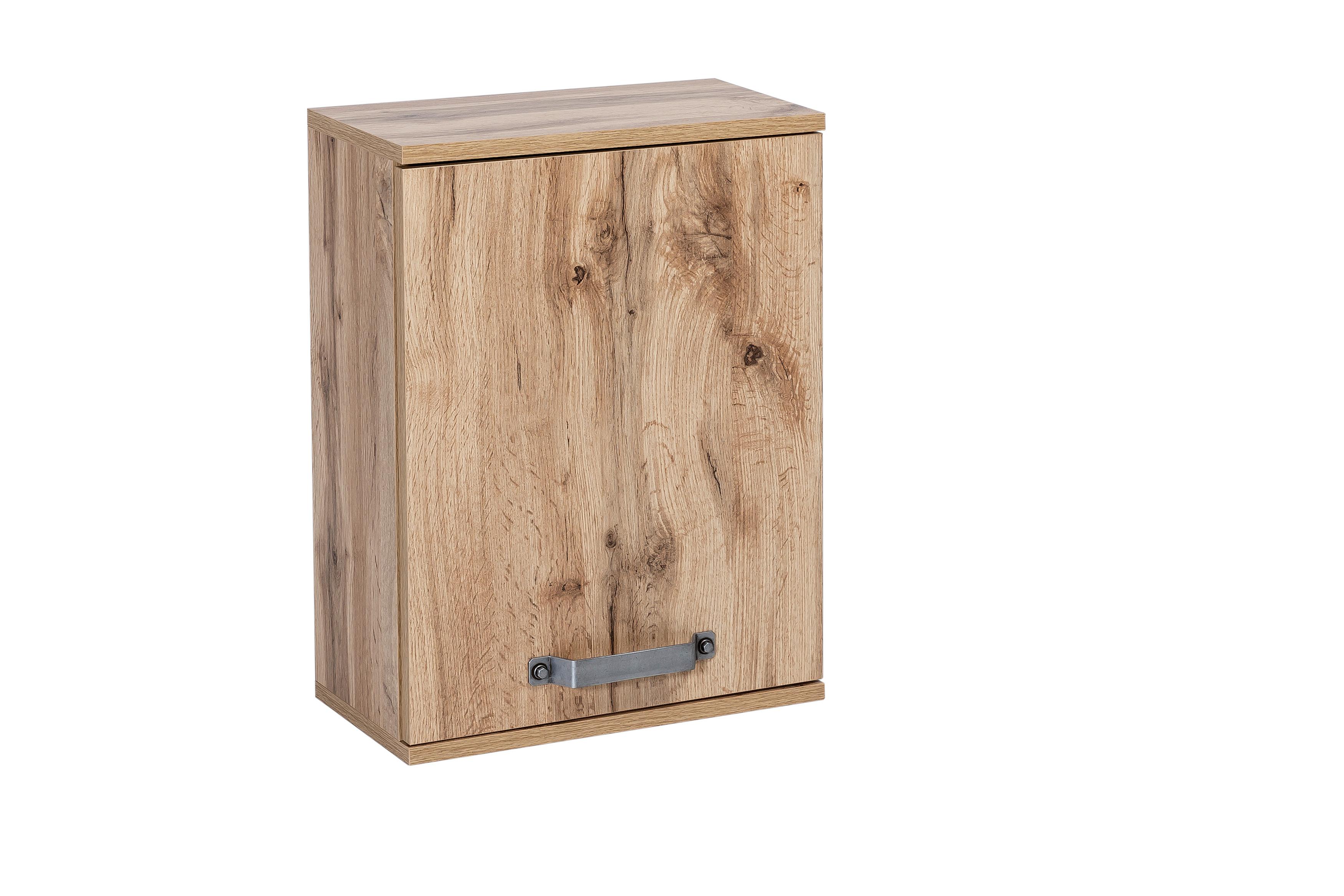 Hängeschrank Milan Eiche - Eichefarben, KONVENTIONELL, Holzwerkstoff/Metall (40,3/54,5/20cm) - MID.YOU