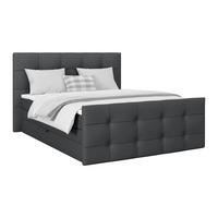 PAT BOXSPRING JOSIE C - gri închis, Modern, plastic/lemn (160/200cm)