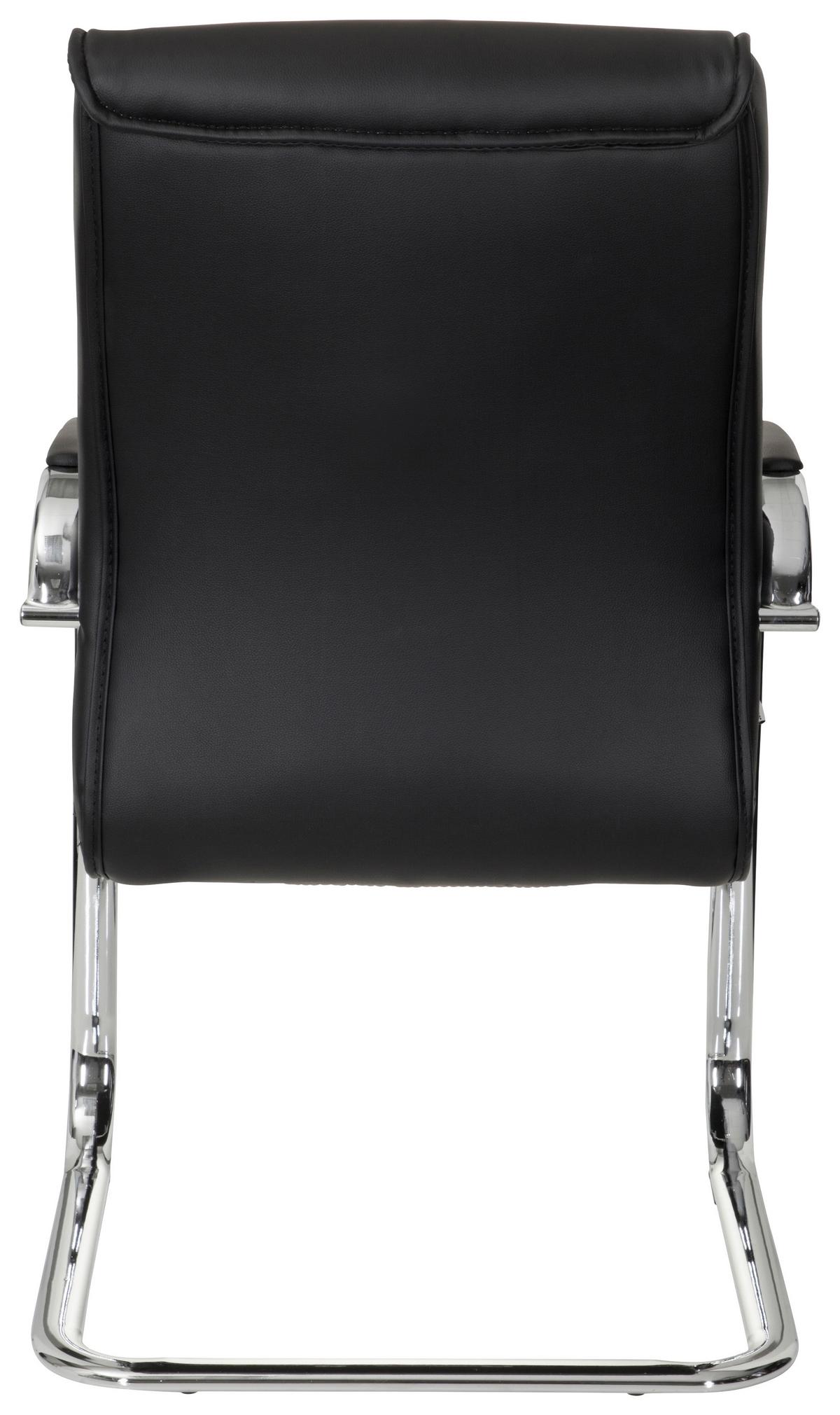 Konferenčni Stol Sovrano V, Črna - barve kroma/črna, Moderno, kovina/tekstil (58/108/71cm) - MID.YOU