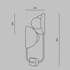 WANDLEUCHTE TROPIC - Weiss/Messingfarben, Modern, Glas/Metall (21,5/17/56,4cm) - MAYTONI