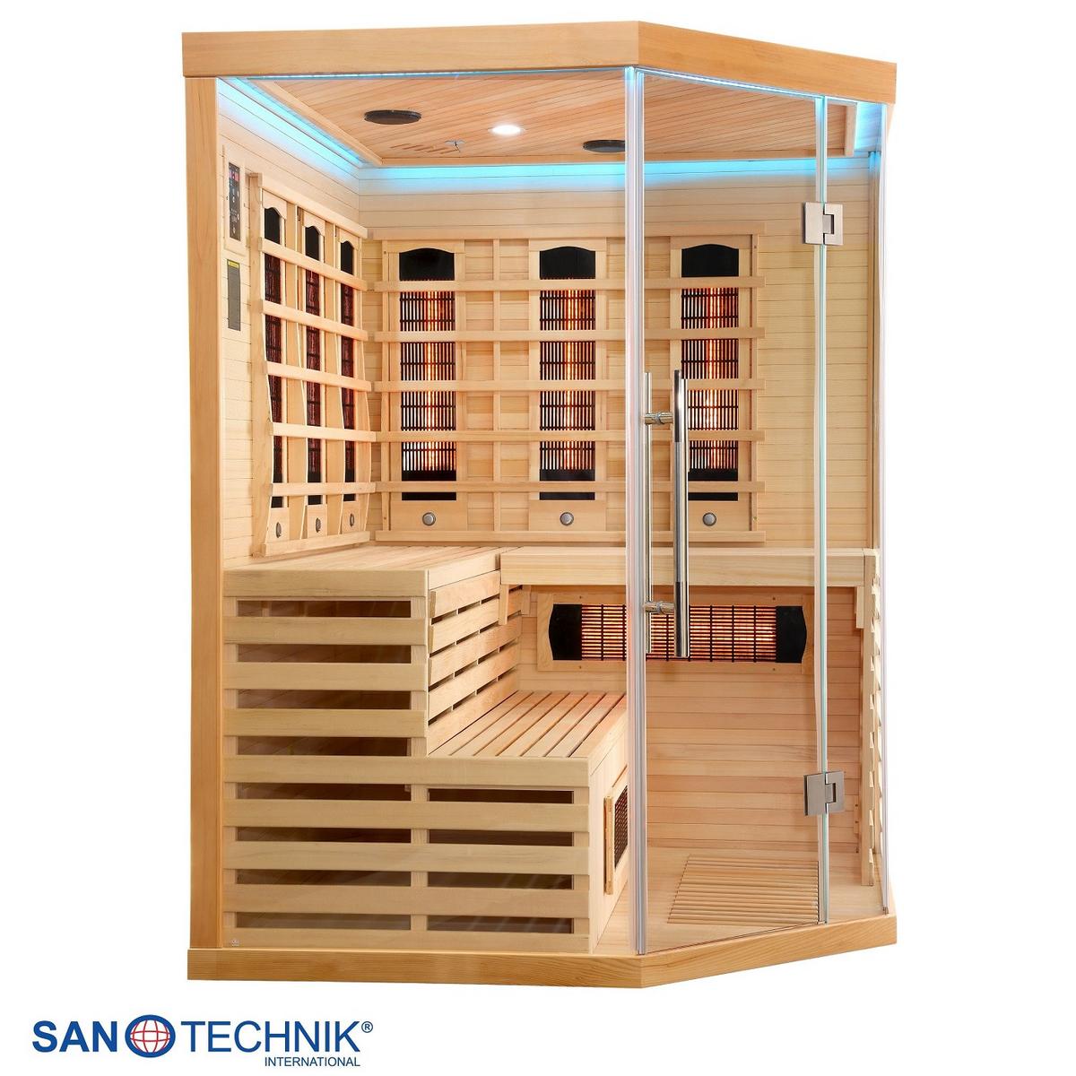 Infrarotkabine Deluxe in Braun ca. 150x200x150cm - Braun, MODERN, Holz (150/200/150cm) - Sanotechnik
