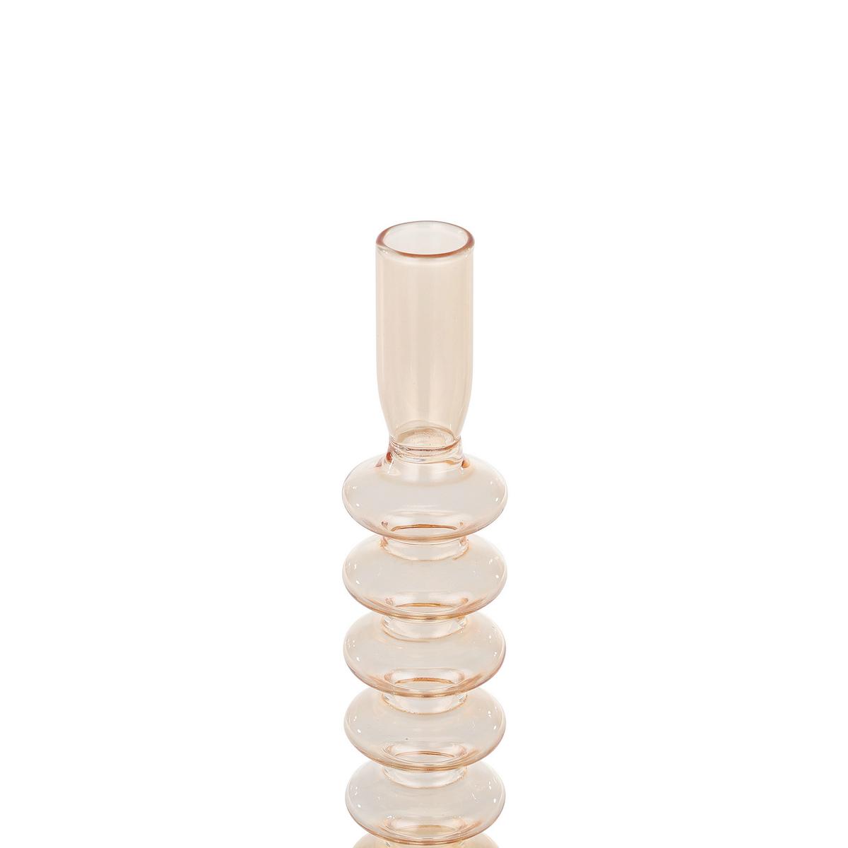 Stabkerzenhalter Molume Orange/Rot/Pink - Pink/Rot, LIFESTYLE, Glas (9/29,5cm)