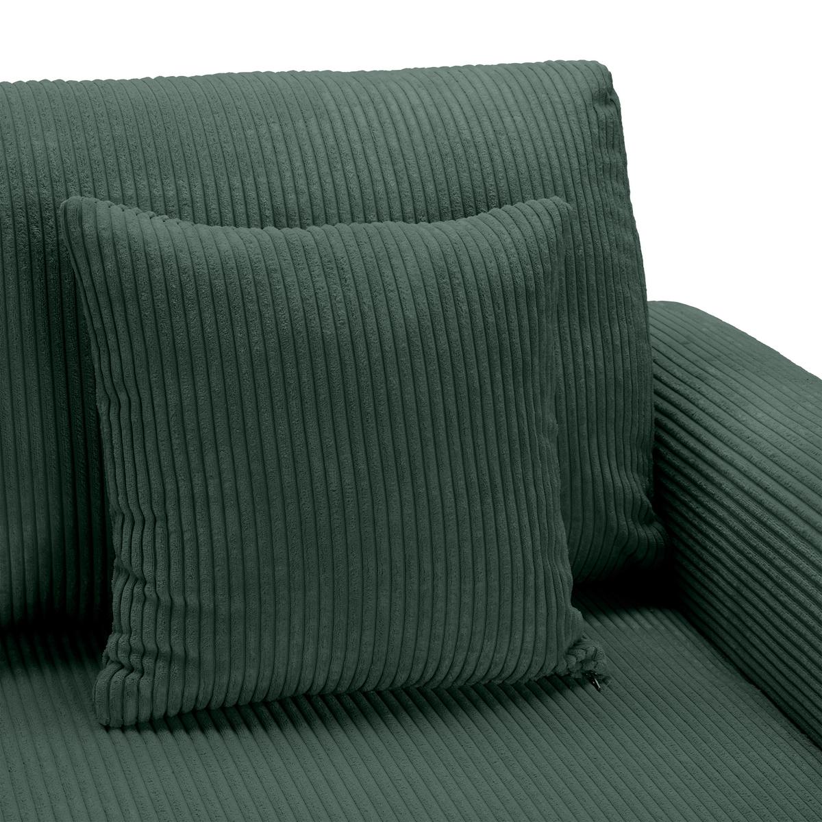 Kutna Garnitura Lille - zelena/svijetlo smeđa, Moderno, tekstil/drvo (232/110/156cm) - Best Price