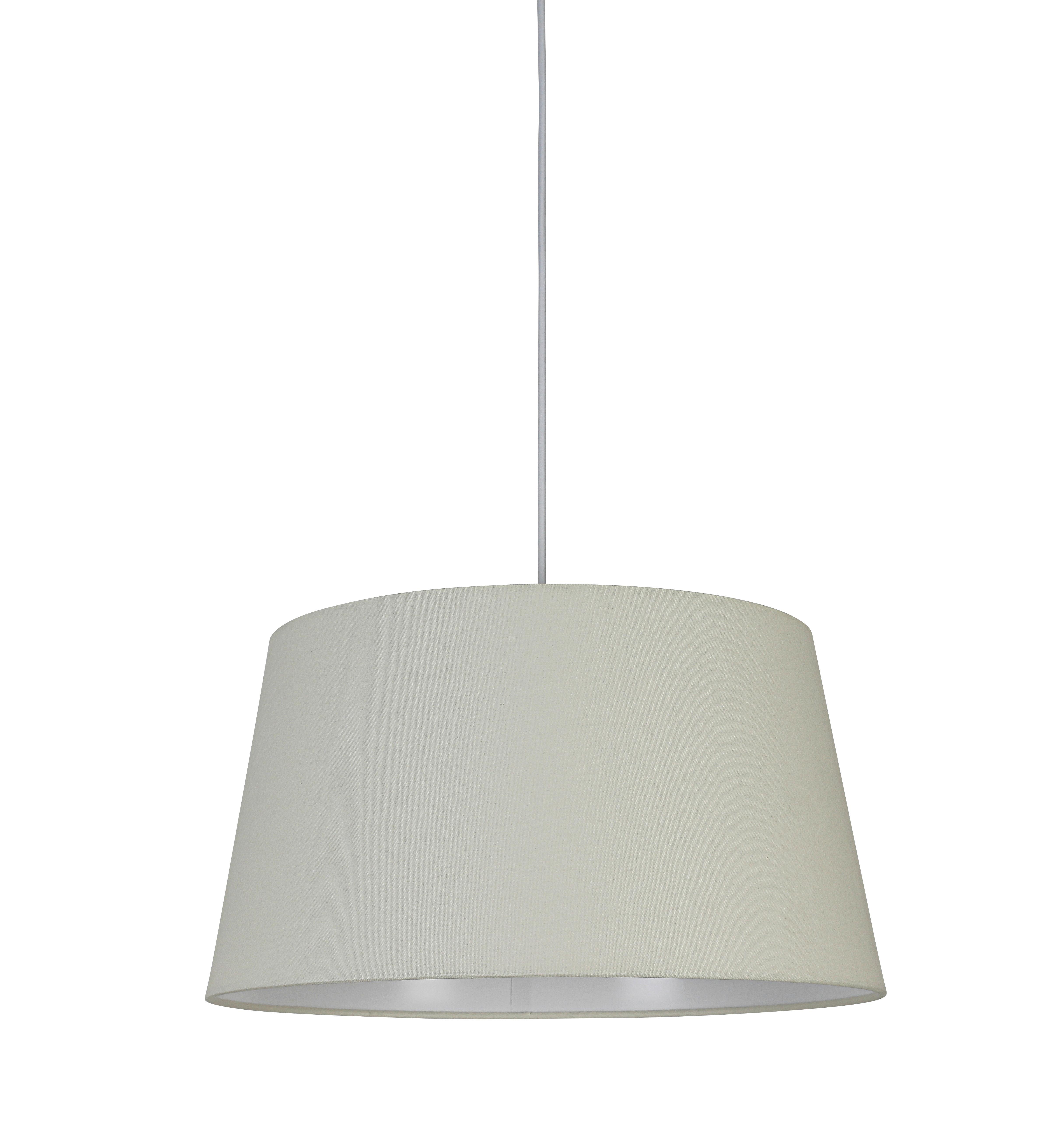 LAMPENKAP HOLGER - Wit/Zandkleurig, Modern, Textiel/Metaal (45/45/24cm) - Mömax
