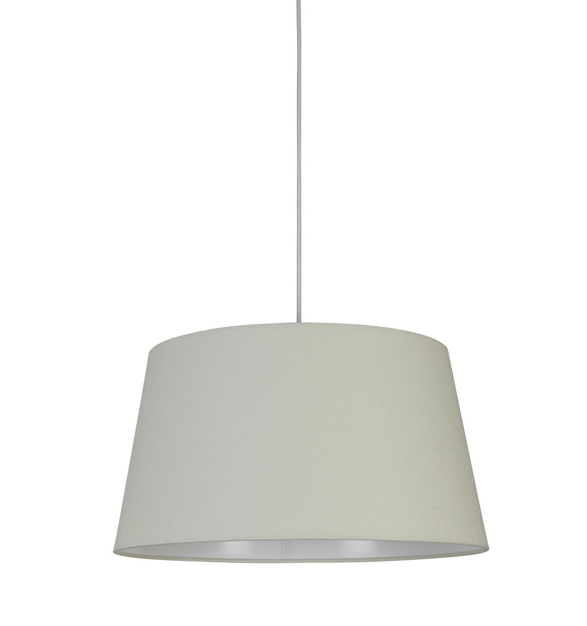 Abajur Holger - alb/nisipiu, Modern, metal/textil (45/45/24cm) - Mömax