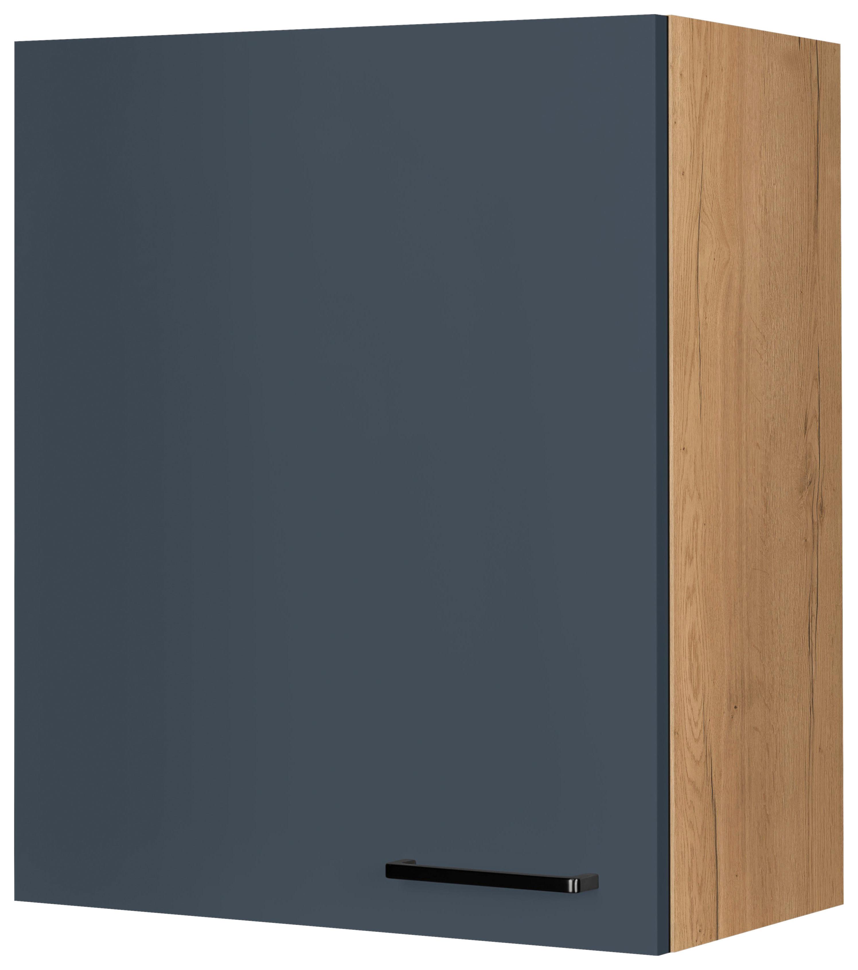 Küchenoberschrank Easytouch Blau - Blau/Eichefarben, MODERN, Holzwerkstoff/Metall (60/72/35cm) - Nobilia