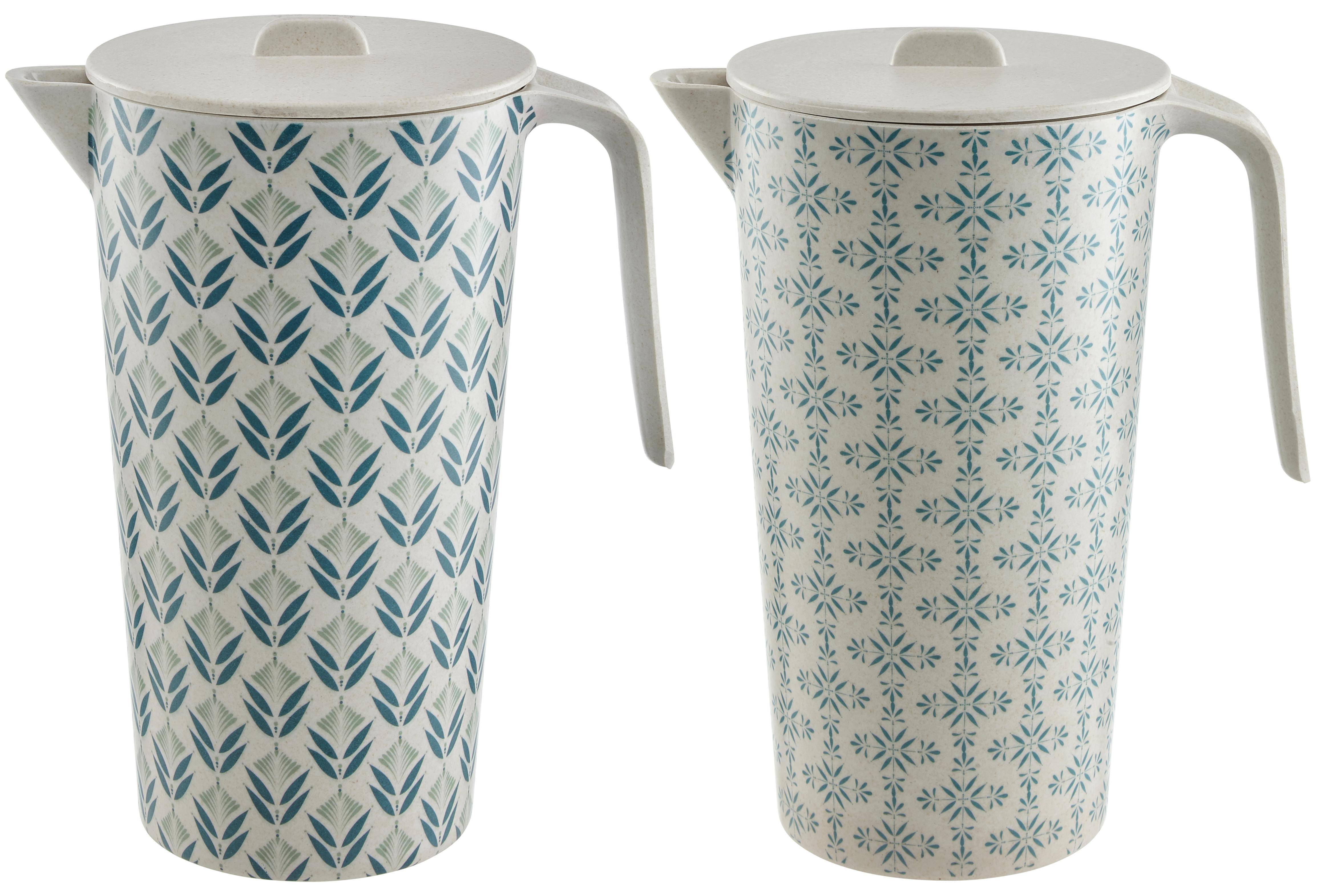 Saftkrug Agnes in verschiedenen Motiven - Blau/Naturfarben, MODERN, Holz/Holzwerkstoff (17/12/23cm) - Mömax modern living