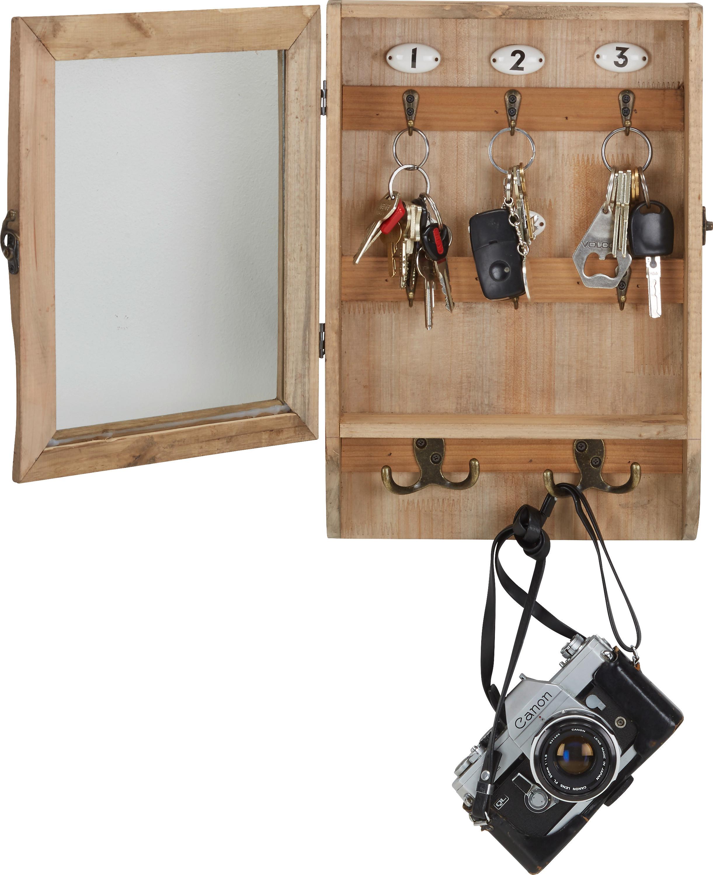 Schlüsselkasten in Braun - Braun, Holz/Keramik (26/38/8cm) - Mömax