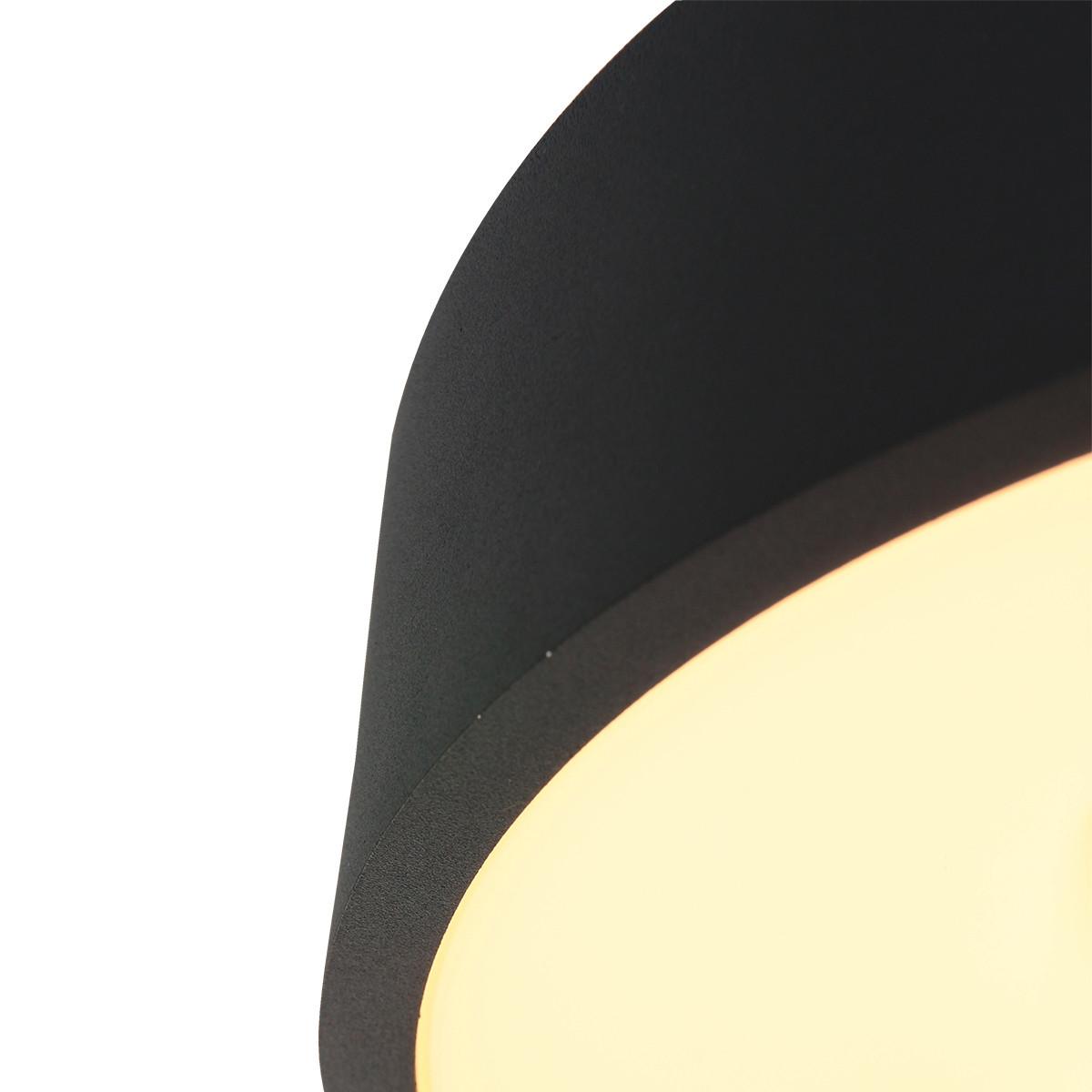 LAMPA SUFITOWA LED 2562ZW RINGLEDE - czarny, Basics, tworzywo sztuczne/metal (38/9cm)