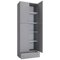 Kleiderschrank Lona XXL Grau ca. 70x200x39 cm - Grau, MODERN, Holzwerkstoff/Kunststoff (70/200/39cm) - MID.YOU