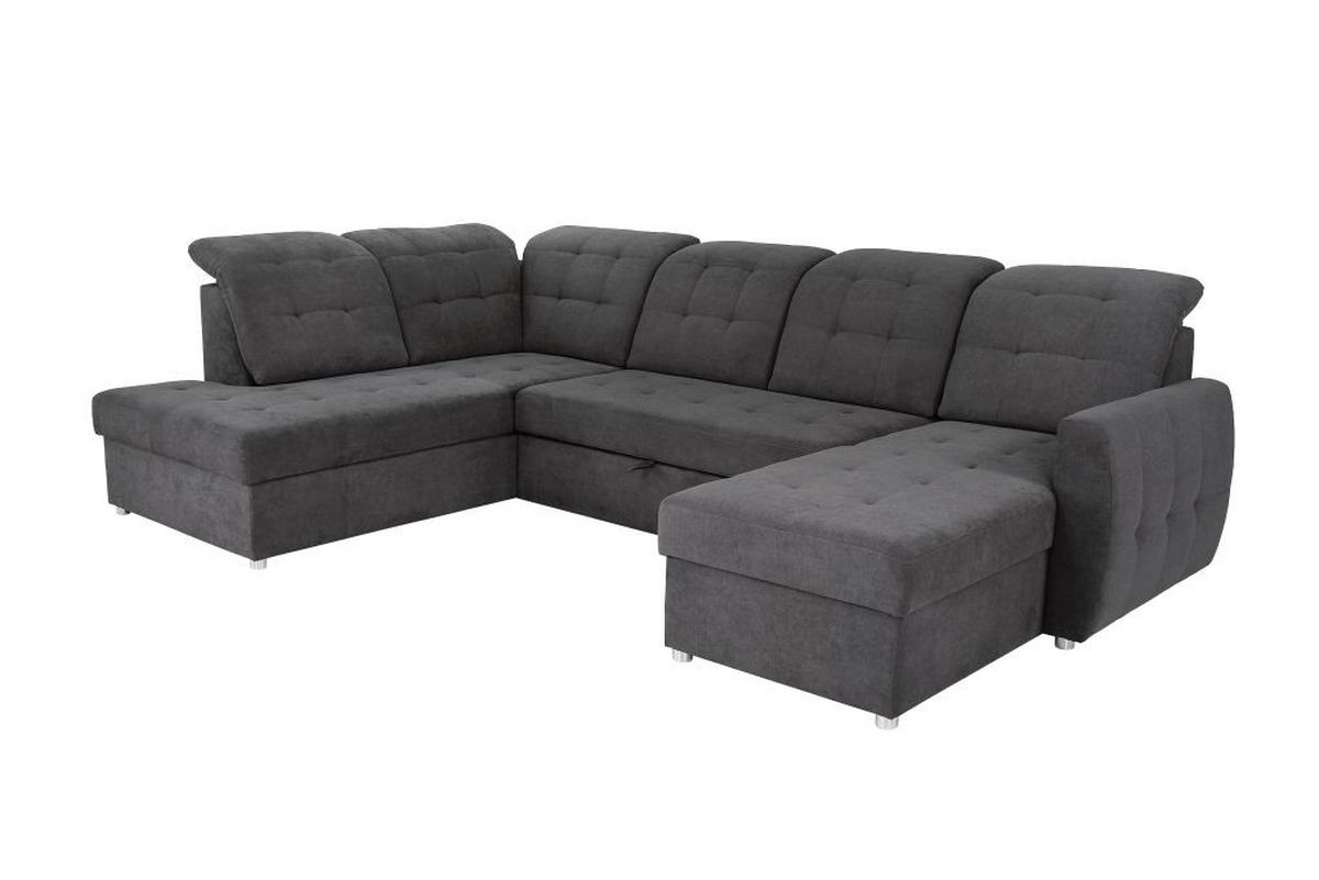 Coltar ATLAS - antracit, Modern, lemn/metal (207/306/174cm) - Modern Living