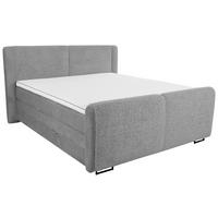 Boxspringbett Rona ca. 180x200 cm Grau - Schwarz/Grau, MODERN, Textil/Metall (180/200cm) - MID.YOU