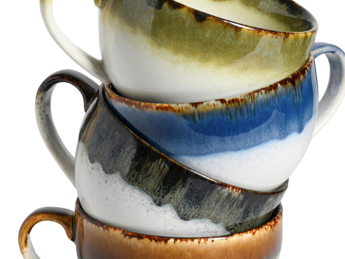 Set Skodelic Cascade Mix, 8-Delni - večbarvno, Basics, keramika - Creatable