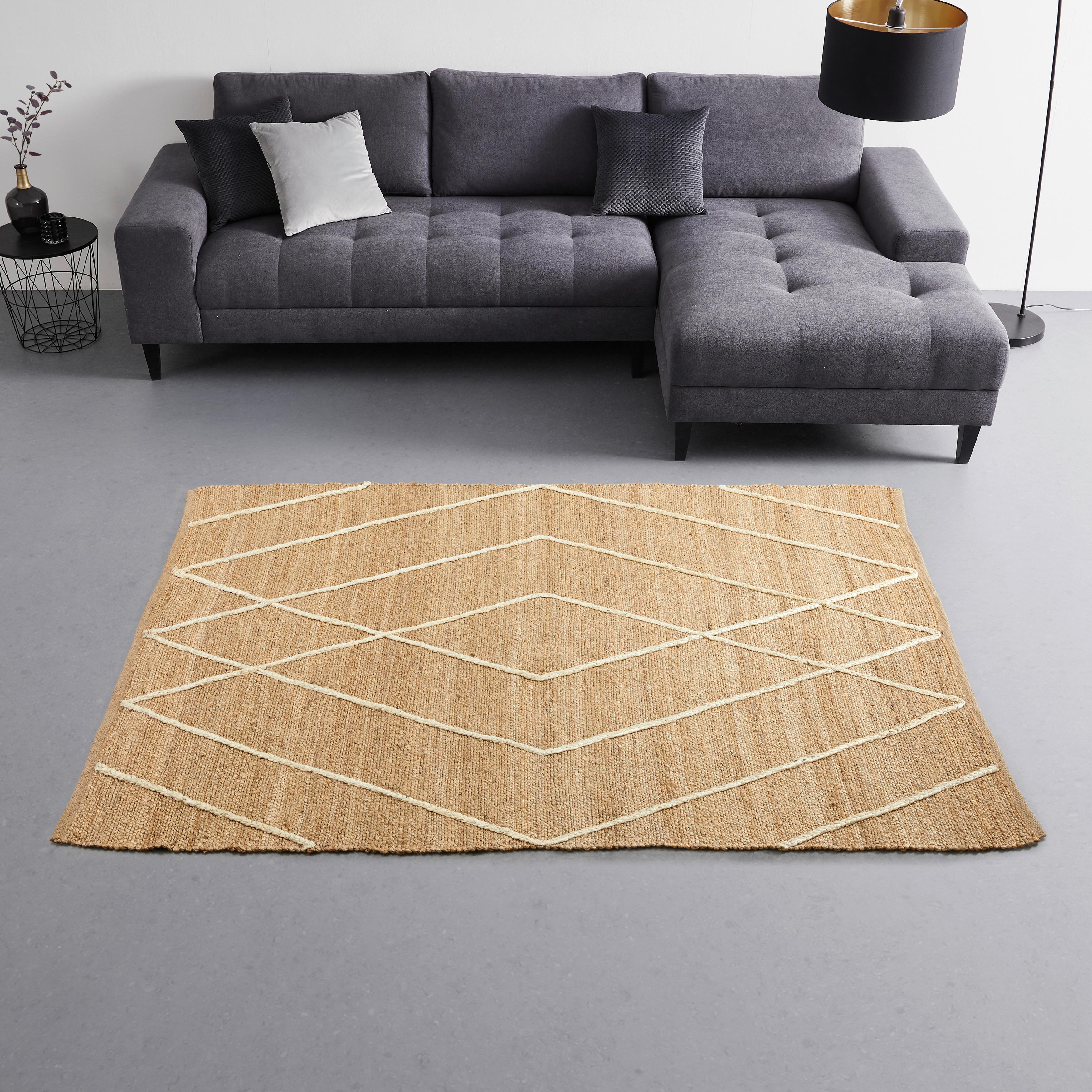 Kézi Szövésű Szőnyeg Aran 2 - bézs/fehér, Modern, textil (160/230cm) - Bessagi Home