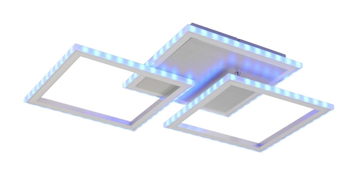 Led Mennyezeti Lámpa Qinton - alumíniumszínű, Romantik / Landhaus, műanyag/fém (95/44/7,3cm) - Premium Living
