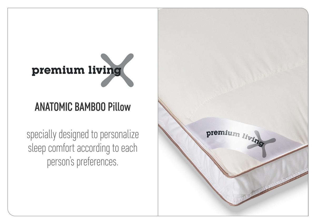 Jastuk Anatomski Green Future Bambus 60x80cm - bijela, Basics, tekstil (60/80cm)